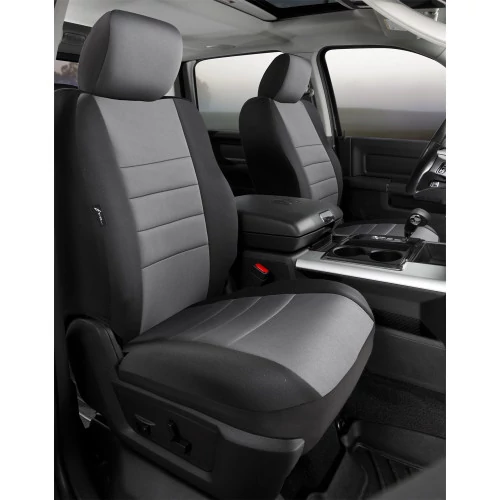 Fia® - Neo Custom Fit Truck Seat Covers, for Seats with Built In Seat Belts, Adjustable Headrests, With or Without Armrests