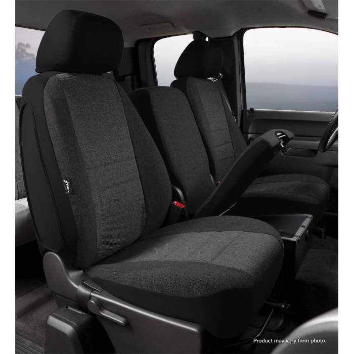 Fia® - Oe Custom Fit Seat and Headrest Cover, for Seats with Adjustable Headrests, Armrest/Storage with Cup Holder, Airbags, Cushion Storage