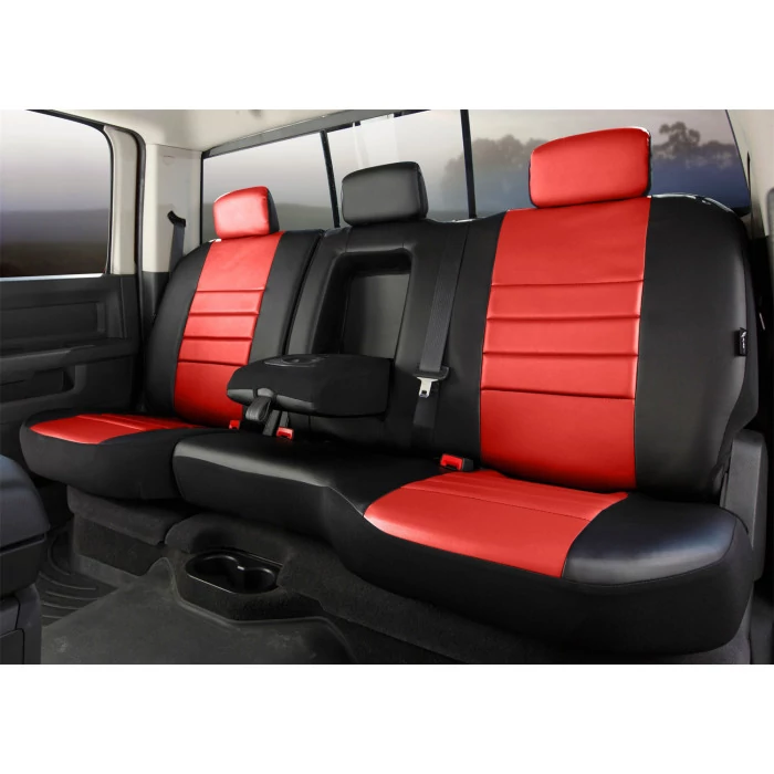Fia® - LeatherLite Custom Fit Seat and Headrest Cover, for Seats with Adjustable Headrests, Armrests with Cup Holder