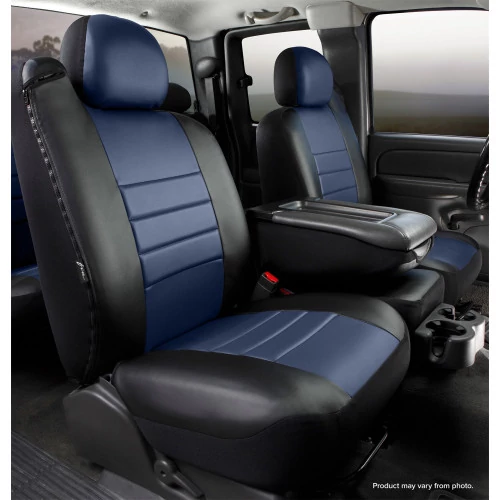 Fia® - LeatherLite Custom Fit Seat Cover, for Seats with Built In Seat Belts, Non-Removable Headrests, Side Airbags, Upper/Lower Center Storage