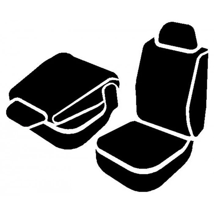 Fia® - Wrangler Solid Seat Cover, for Seats with Removable Headrests, Passenger Side Fold Flat Backrest, Built In Side Airbag