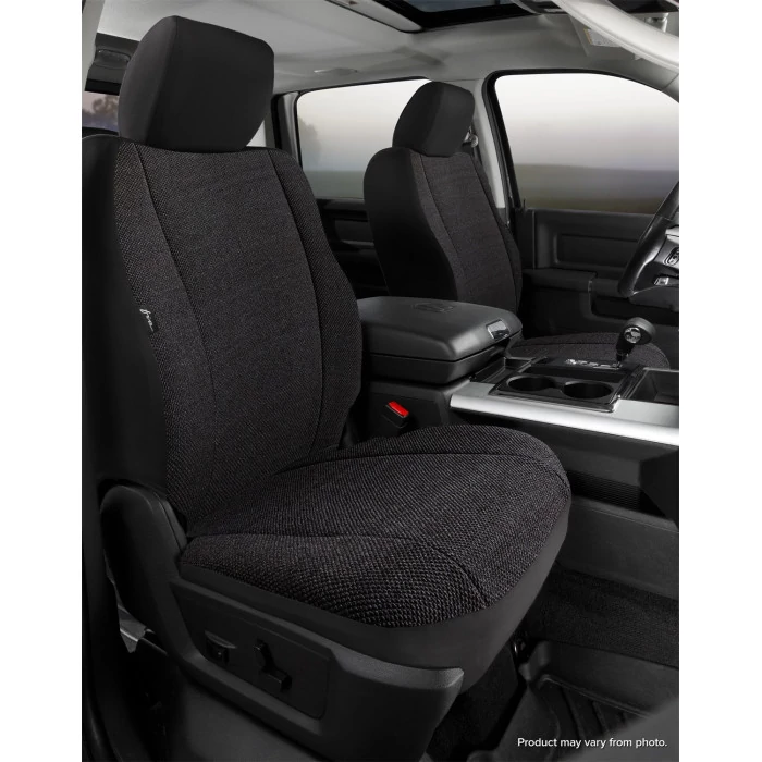 Fia® - Wrangler Solid Seat Cover, for Seats with Removable Headrests, Passenger Side Fold Flat Backrest, Built In Side Airbag