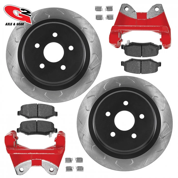 G2 Axle and Gear® - G2 Core Big Brake Kit with Rear Oversized Rotors, Caliper Brackets, And Performance Brake Pads