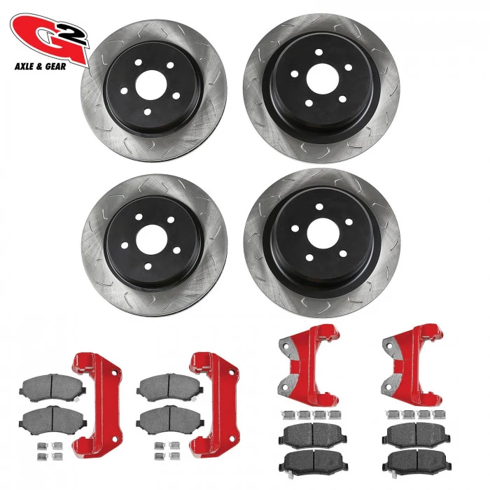 G2 Axle and Gear® - G2 Core Big Brake Kit with Front And Rear Oversized Rotors, Caliper Brackets and Performance Brake Pads