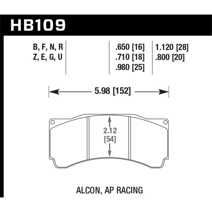 Hawk® - 0.71 Thickness DTC-30 Disc Brake Pad