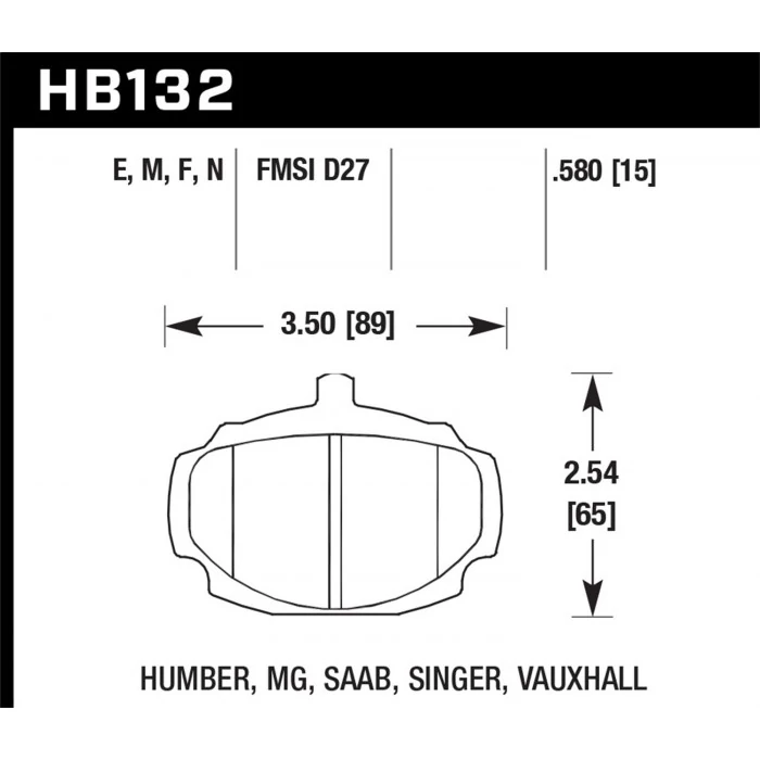 Hawk® - 0.580 Thickness HP Plus Disc Brake Pads