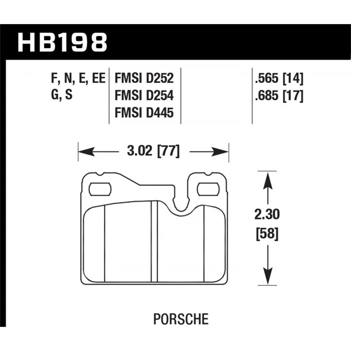 Hawk® - 0.685 Thickness DTC-60 Disc Brake Pads