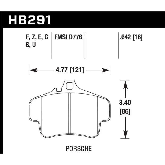 Hawk® - 0.642 Thickness HT-10 Disc Brake Pads