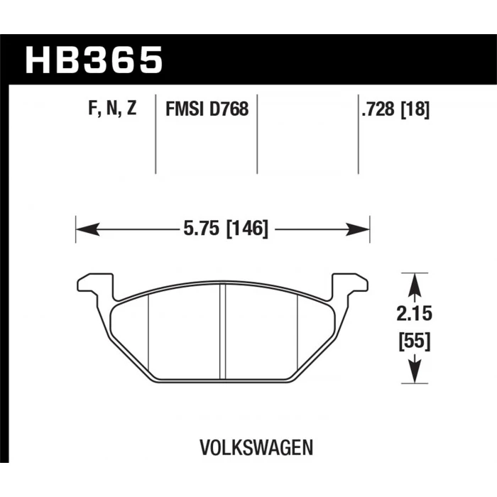 Hawk® - 0.728 Thickness  DTC-15 Disc Brake Pads with Electronic Wear Sensor