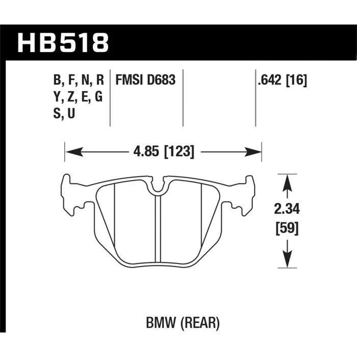 Hawk® - 0.642 Thickness LTS Disc Brake Pads