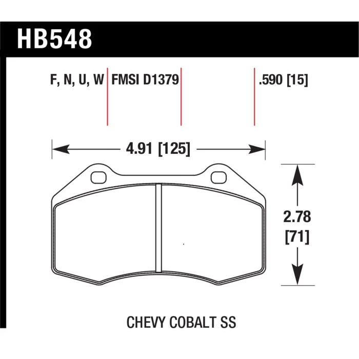 Hawk® - 0.59 Thickness HP Plus Disc Brake Pad