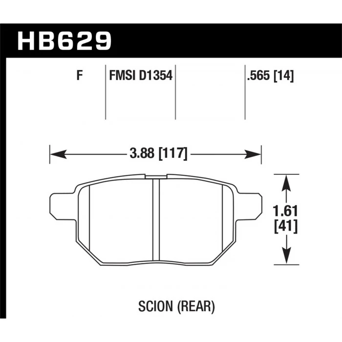 Hawk® - 0.565 Thickness HPS Disc Brake Pads