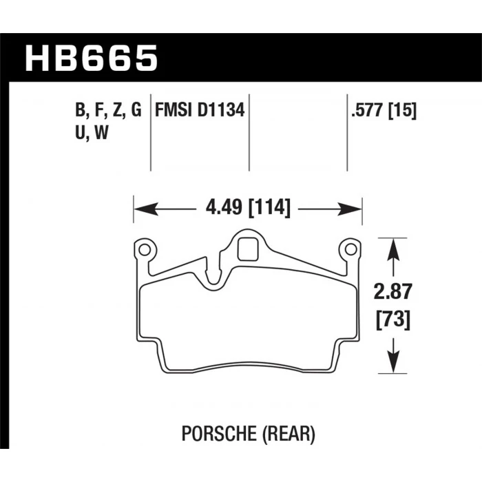 Hawk® - 0.577 Thickness HPS 5.0 Disc Brake Pads