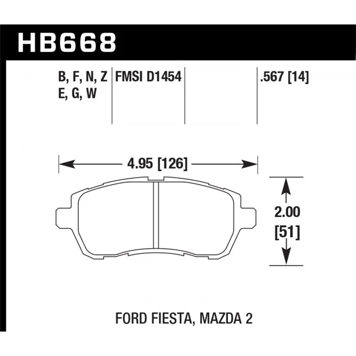 Hawk® - 0.567 Thickness DTC-60 Disc Brake Pads