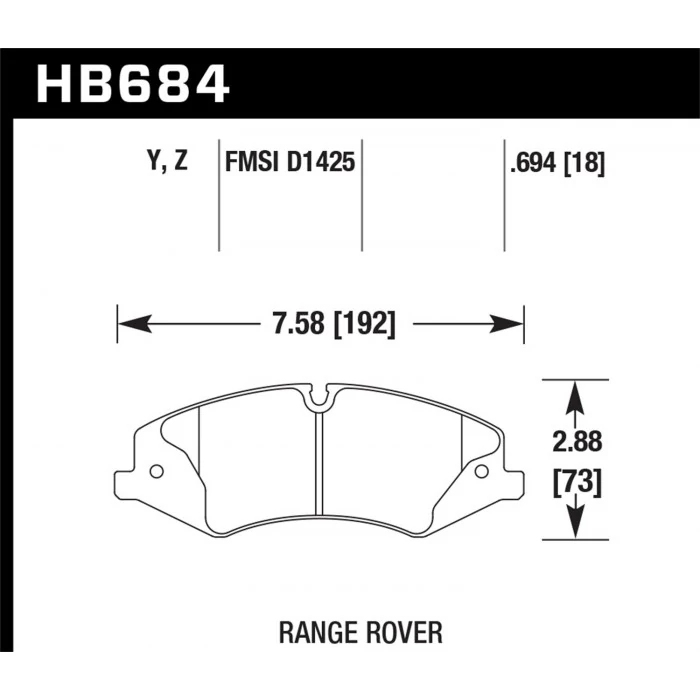 Hawk® - 0.694 Thickness LTS Disc Brake Pads