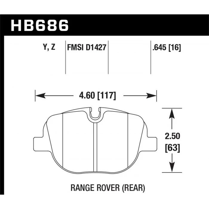 Hawk® - 0.645 Thickness LTS Disc Brake Pads