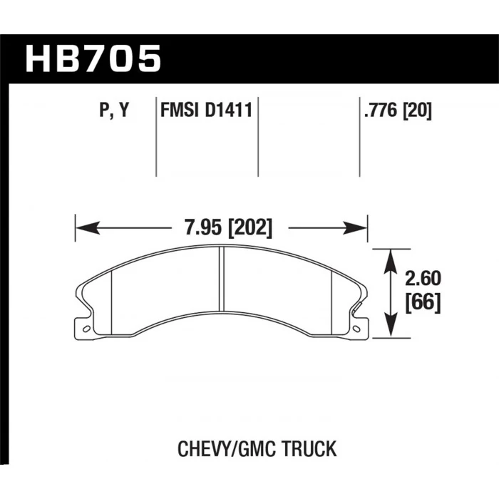 Hawk® - 0.776 Thickness SuperDuty Disc Brake Pads