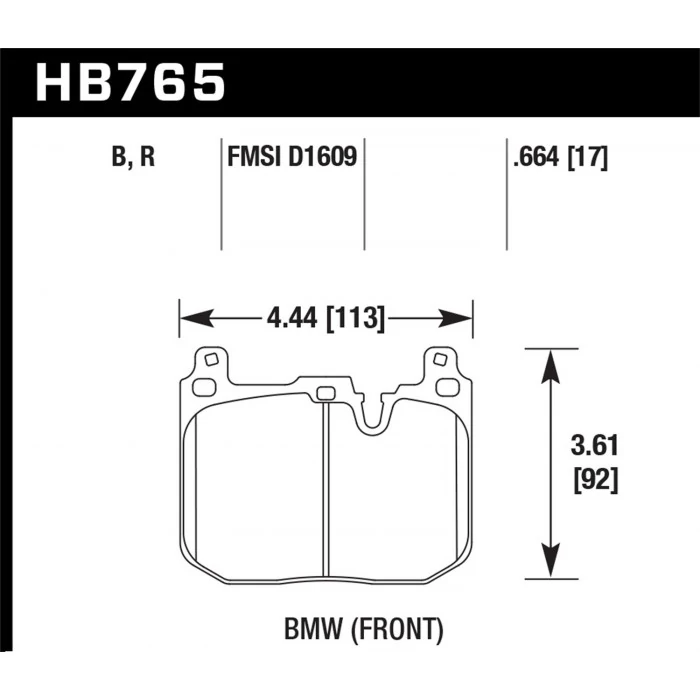Hawk® - 0.664 Thickness HP Plus Disc Brake Pads