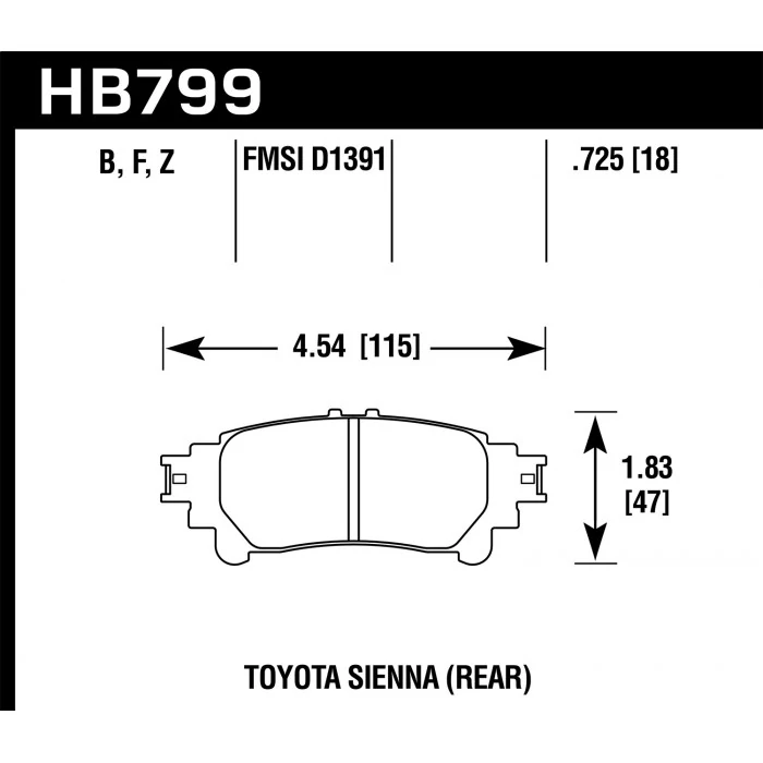 Hawk® - 0.597 Thickness Performance Ceramic Disc Brake Pads