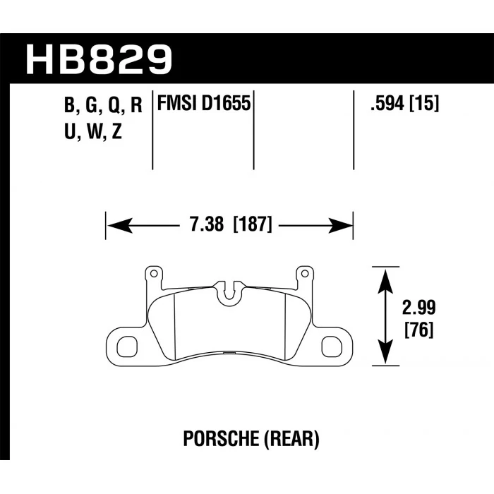 Hawk® - 0.594 Thickness DTC-80 Disc Brake Pads