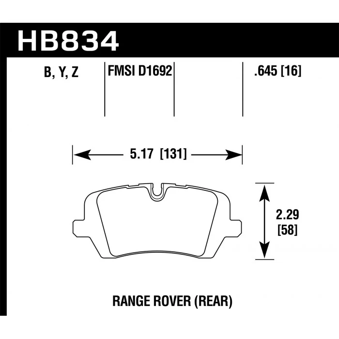 Hawk® - 0.645 Thickness LTS Disc Brake Pads