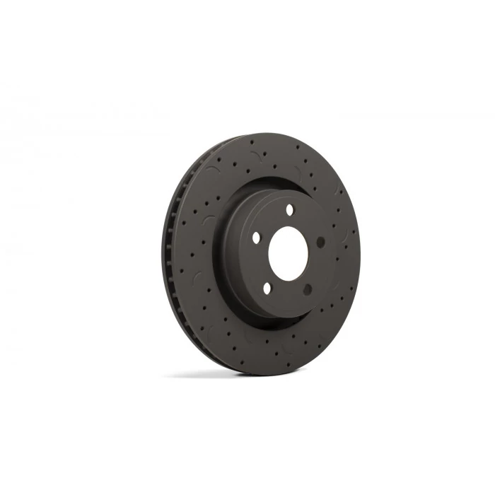 Hawk® - Talon Street HPS Rear Cross Drilled and Slotted Rotor and Brake Pad Kit with D898 FMSI Plate