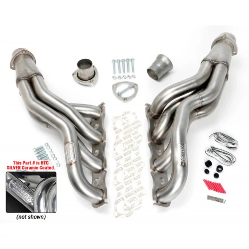 Hedman Hedders® - Standard Duty 304 SS HTC Polished Silver Ceramic-Metallic Long Tube Racing Headers