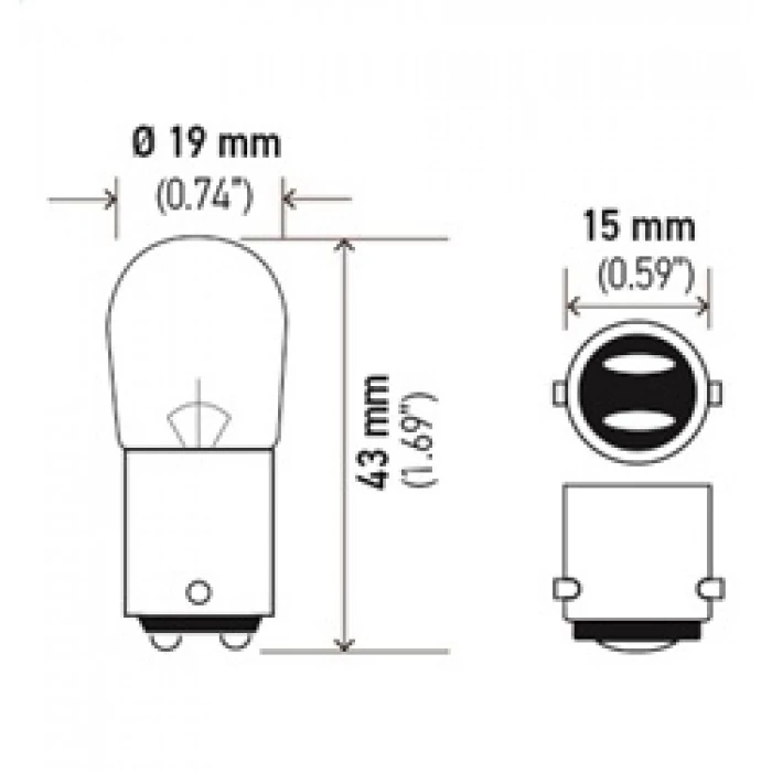 Hella® - 1004 Standard Series Incandescent Miniature Light Bulb