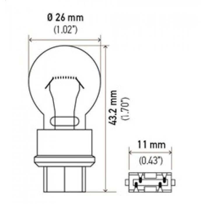 Hella® - 3047 Standard Series Incandescent Miniature Light Bulb
