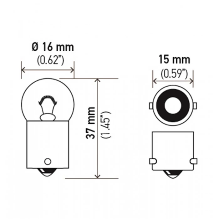 Hella® - 57 Standard Series Incandescent Miniature Light Bulb