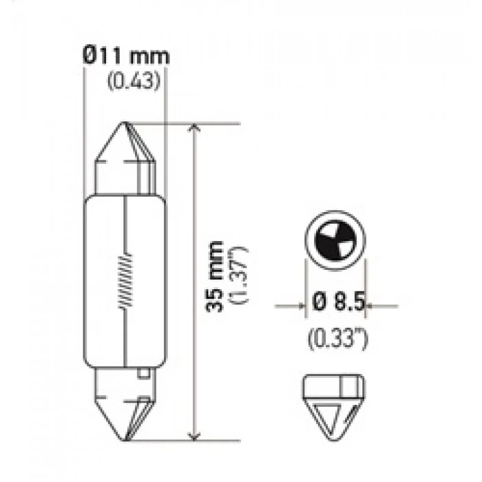 Hella® - 6461 Standard Series Incandescent Miniature Light Bulb