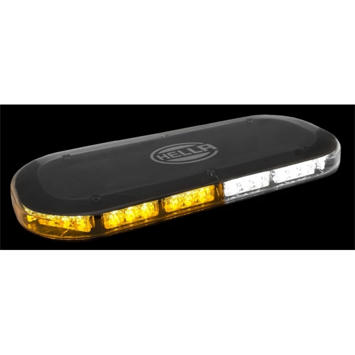 Hella® - 15.7" MLB 200 Bolt-On Mount Mini Amber/White Emergency LED Light Bar