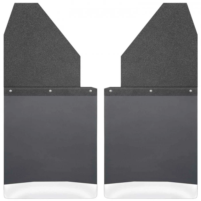 Husky Liners® - Kick Back 14 in. Wide Mud Flaps, Black Top and Stainless Steel Weight