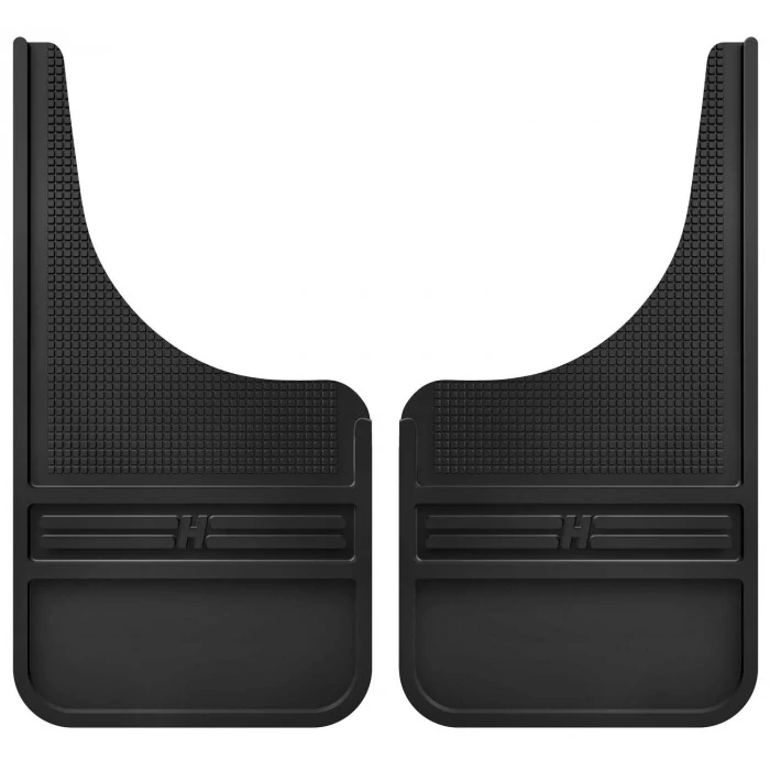 Husky Liners® - Rubber 12 in. Front Black Mud Flaps without Weight