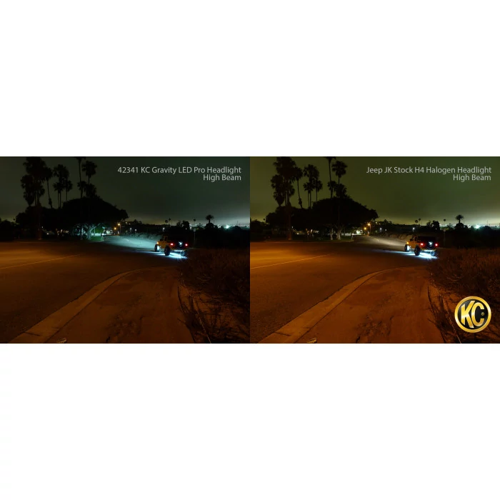 KC HiLiTES® - Gravity LED Pro 7" SAE/ECE 55W/60W Driving Beam Single Headlight