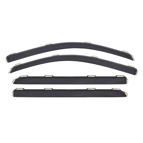 Lund® - In-Channel Ventvisor Elite Light Smoke Front and Rear Window Deflectors, for Crew Cab