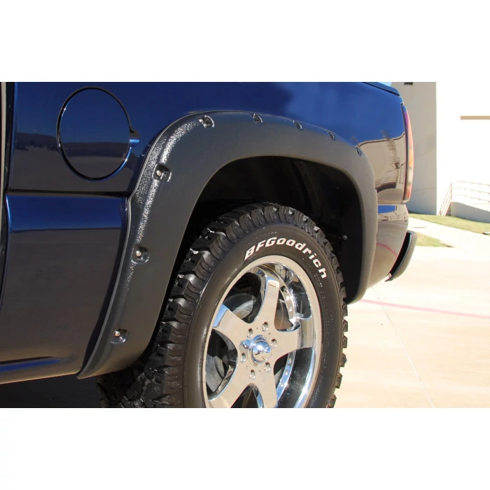 Lund® - Elite Series RX-Rivet Style Textured Black Front and Rear Fender Flares