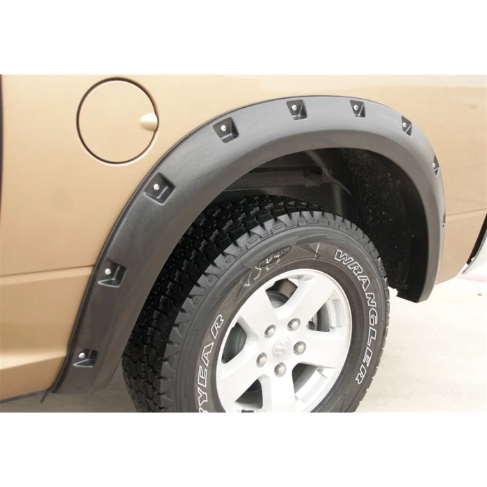 Lund® - Elite Series RX-Rivet Style Smooth Black Front and Rear Fender Flares