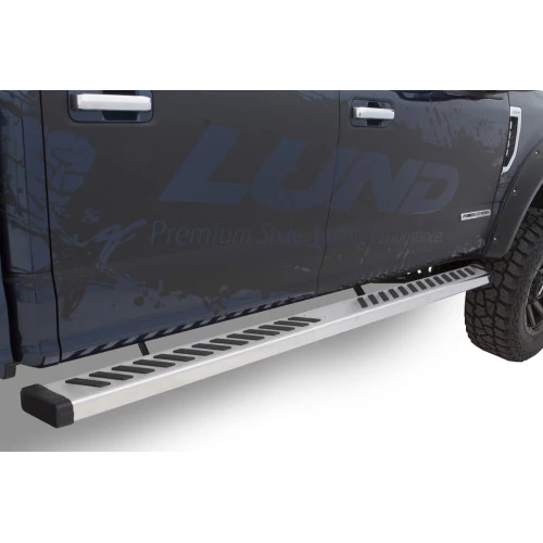Lund® - 5" Summit Ridge 2.0 Cab Length Polished Rectangular Running Boards