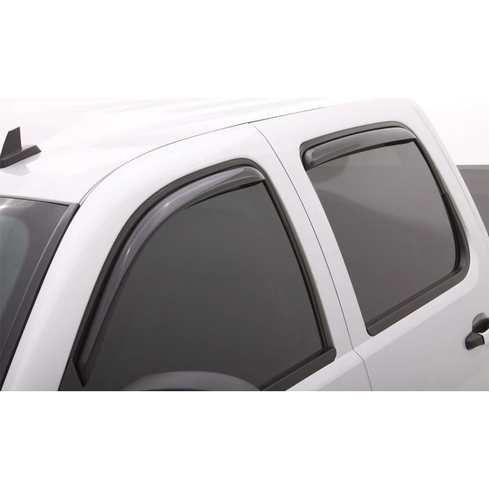 Lund® - In-Channel Ventvisor Elite Light Smoke Front and Rear Window Deflectors, for Extended Cab