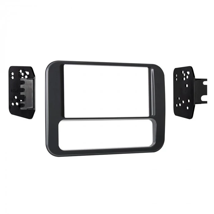 Metra® - Double DIN Gray Stereo Installation Dash Kit with Radio Trim Panel/Brackets/Clips