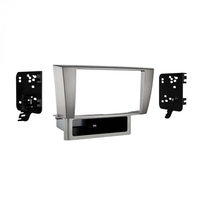 Metra® - Double DIN Gray Stereo Installation Dash Kit with Housing/Brackets/Clips/Brackets