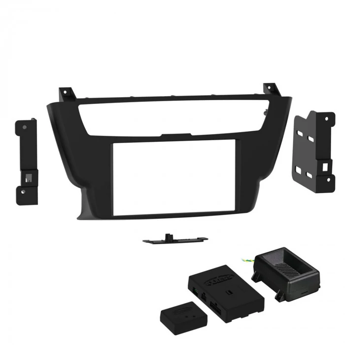 Metra® - Double DIN Matte Black Stereo Installation Dash Kit without MOST Amplifier, Specific Mounting