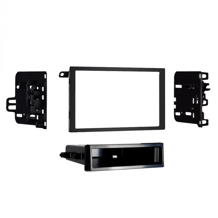 Metra® - Single/Double DIN Black Stereo Installation Dash Kit with Pocket