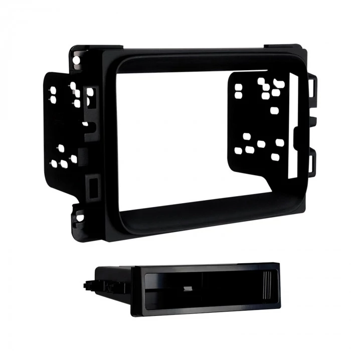 Metra® - Single/Double DIN Black Stereo Installation Dash Kit with Pocket