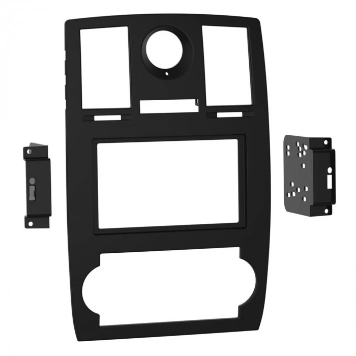 Metra® - Single/Double DIN Matte Black Stereo Installation Dash Kit with Pocket