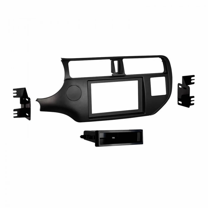 Metra® - Single/Double DIN Matte Black Stereo Installation Dash Kit with Pocket