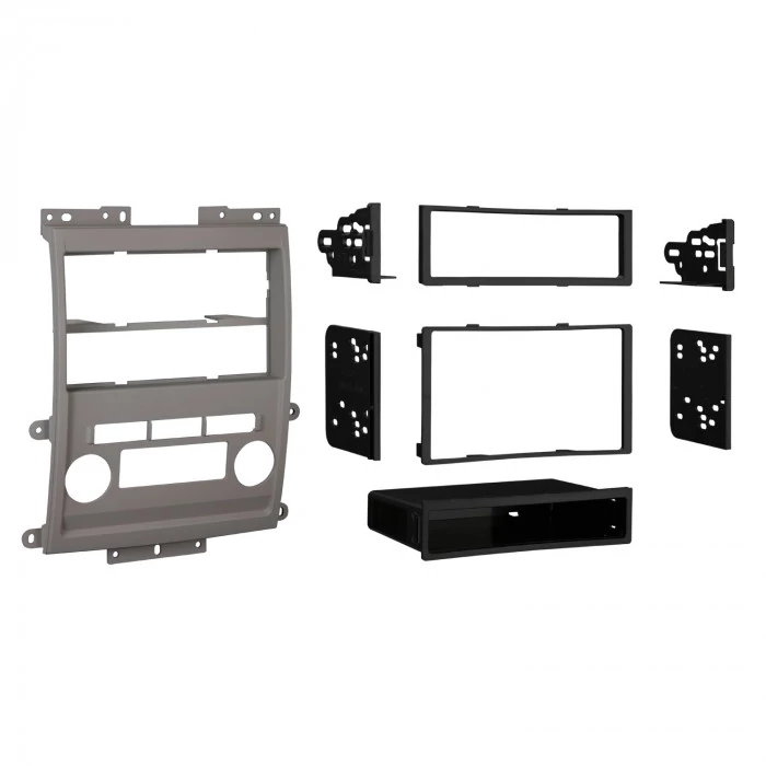 Metra® - TURBOKits Single/Double DIN Gray Stereo Installation Dash Kit with Trim Plate