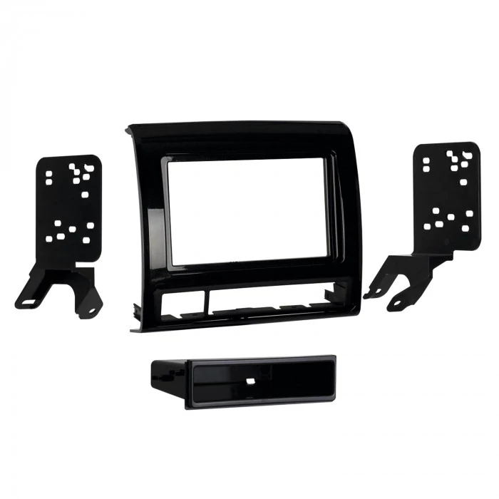 Metra® - Single DIN Charcoal High Gloss Black Stereo Installation Dash Kit with Pocket