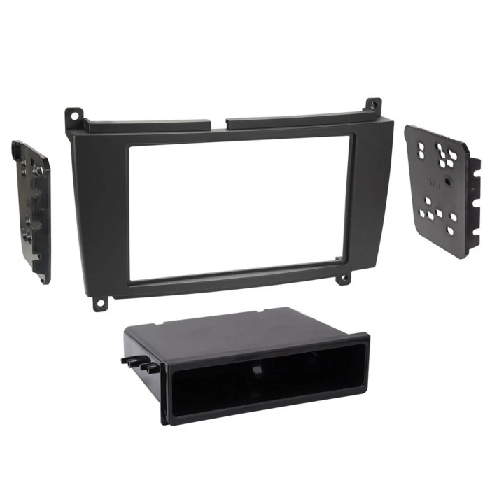 Metra® - Single/Double DIN Matte Black Stereo Installation Dash Kit with Pocket